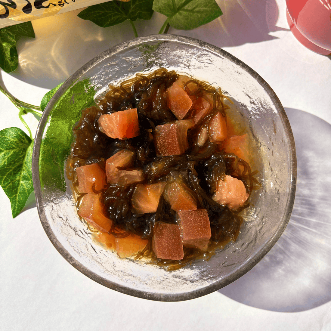 トマトのもずく酢和え