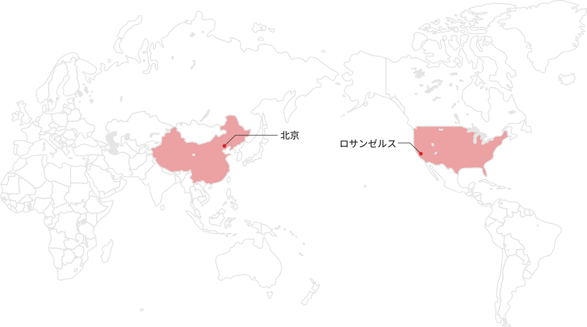 世界地図の拠点